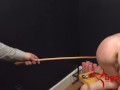 Calico turned into anal pig for rough painal, ATM, & caning in bondage (p2)