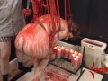 Calico turned into anal pig for rough painal, ATM, & caning in bondage (p2)