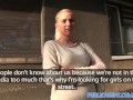 PublicAgent Blonde is fucked on all fours outside in public