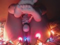 Emma Ambrosia fucks herself with a candy cane -
