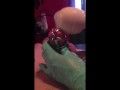 Mistress makes me cum in a cock cage