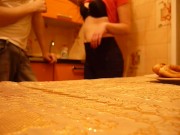 Sucks dick her boyfriend while parents in another room