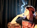 Teen Loves Smoking All White 100s