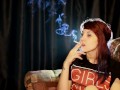 Teen Loves Smoking All White 100s