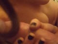 Amazing deepthroat cum down throat