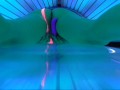 CAUGHT GIRL MASTURBATE AT SUNBED