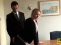 Throatfucked UK sub spanked until red raw