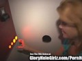 Cheating Wife Sucking Cocks Thru a Glory Hole
