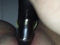 fat pussy creams and fucks a dildo!