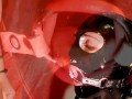 Big load cumshot ring gag latex mask 720p HD