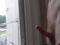 Cumming On A Window - JohnnyIzFine