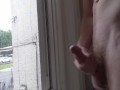 Cumming On A Window - JohnnyIzFine
