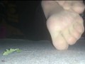 My Horny Nylon Feet at the Ground