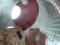 Christy showers off her perfect body