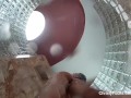 Christy showers off her perfect body