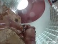 Christy showers off her perfect body