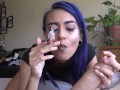 Janice Griffith joint smoking pov blowjob tease