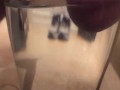 spunkdude72 cumming slowly in a glass of water