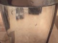 spunkdude72 cumming slowly in a glass of water