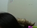 Brunette with small tits is fucking