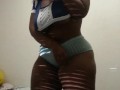 Chocolate sexy Bbw dancing and jiggling big booty and thickness