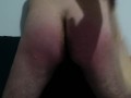 Self Spanking with wooden spoon