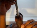 PULLING OUT WIDE METAL ROD FROM COCK