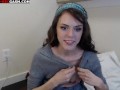 charlotte plays with dildo for webcam fans