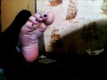 Wrinkling Soles & Pointing Toes! Bare soles Intense Soft wrinkles!