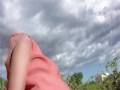 Sex in the orchard with a busty amateur girl