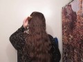 Hair Journal Combing Long Curly Strawberry Blonde Hair - Week One (ASMR)