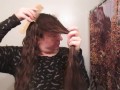 Hair Journal Combing Long Curly Strawberry Blonde Hair - Week One (ASMR)