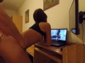 Being fucked while watching Pornstar`s fucking