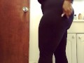 Sexy bbw jiggling ass in leggings