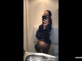 latina stewardess joins the masturbation mile high club in the lavatory