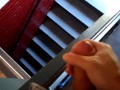 Wanking in a public staircase
