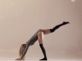 Hairy teen Mochalkina shows outstanding flexibility