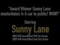Award Winner Sunny Lane masturbates in A car in public! WOW!