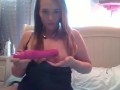 TEEN! dildo blowjob! big perky titties! pretty pink lips