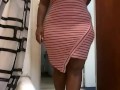 Ebony Bbw clapping in sundress