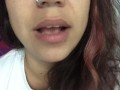 ASMR sensual yogurt eating sounds with my dick sucking lips