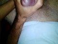 Amateur milf is helping him cum with massaging his balls