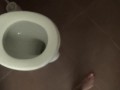 My funny pissing at the wall in hotel-toilet