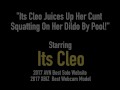 Its Cleo Juices Up Her Cunt Squatting On Her Dildo By Pool!