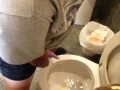 Having a blast taking a leak with the go girl penis!