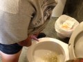 Having a blast taking a leak with the go girl penis!