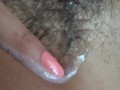 Camilla Moon - sperm on my hairy pussy after camshot