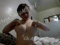 RedHead Teen babe plays with and licks big tits and nipples