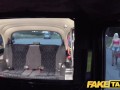 Fake Taxi Sexy blonde in tight denim shorts with fishnets and heels