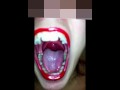 Girl Huge Mouth & Long Tongue